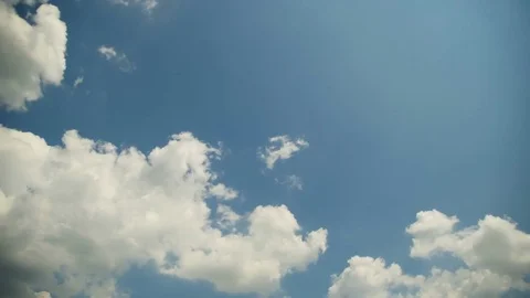 Clouds are Moving in the Blue Sky. TimeLapse Stock Footage 82900670