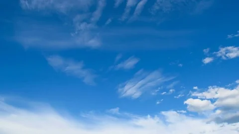Clouds are Moving in the Blue Sky. TimeLapse Stock Footage 82926912