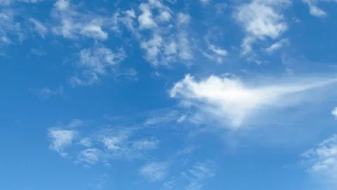 Clouds are Moving in the Blue Sky. TimeLapse Stock Footage 82986470