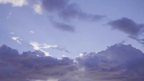 Clouds are moving in the evening sky Stock Footage 74829480
