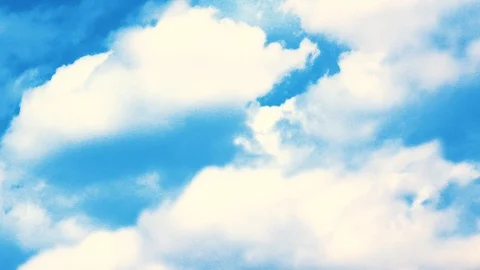 Clouds are Running on a Blue Sky - Time lapse Stock Footage 126782684