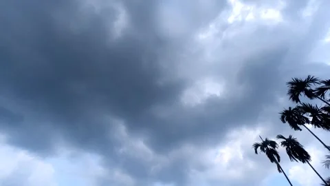 Clouds are running in the middle of nature. Stock Footage 316063411