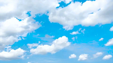 The clouds are white in the sky. Selective focus. Stock Footage 154707871