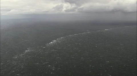 Clouds Around Irish Sea Stock Footage 65378282