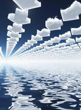 Clouds in arrow shape Clouds in arrow shape. 3D rendering Copyright: xZoon... Stock Photos