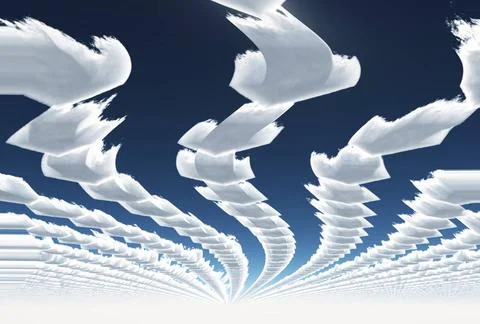 Clouds in arrow shape Clouds in arrow shape. 3D rendering Copyright: xZoon... 스톡 사진