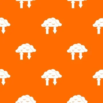 Clouds with arrows pattern seamless Stock Illustration