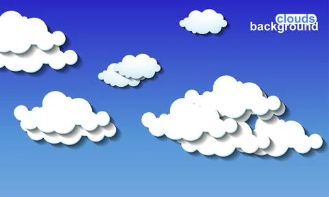 Clouds background. Blue background. Vector illustration Illustrazione stock