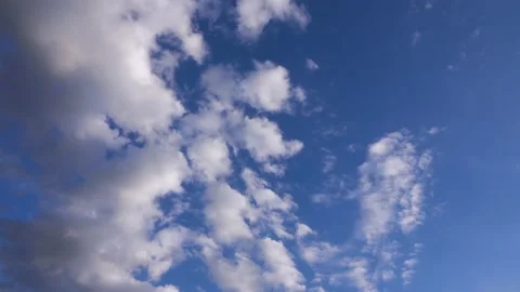 Clouds background: Blue sky with slow-moving clouds Stock-Footage 238709343