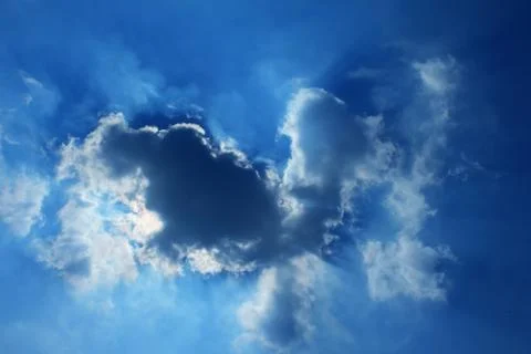 Clouds background with color filtered image Stock Photos