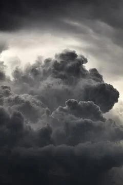 Clouds background. Dramatic grey clouds Foto stock