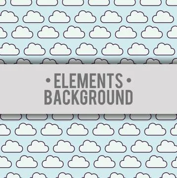 Clouds background elements design 스톡 일러스트