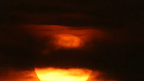 Clouds at background rising sun Video stock 115953699