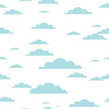 Clouds background - seamless cloud texture vector Illustrazione stock