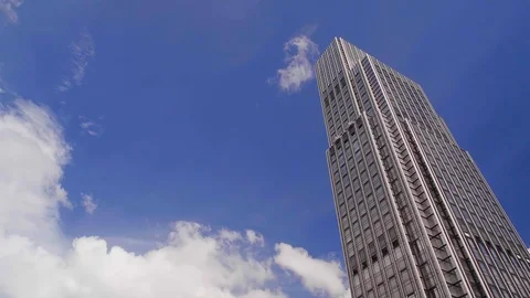 Clouds in the background of skyscraper in Hong Kong Stock Footage 90397041