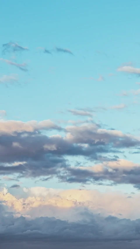 Clouds background. Sunset.  Vertical Time lapse Stock Footage 235609109
