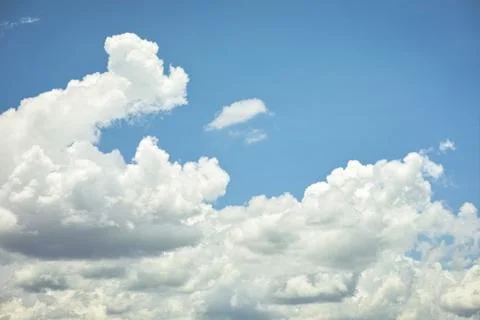 Clouds background white fluffy cloudscape nature background Stock Photos