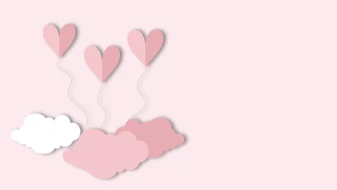 CLOUDS BALLOONS WITH SHADE Stock Footage 263472576