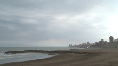 Clouds on the beach Stock Footage 81417008