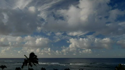 Clouds beach two 1080 30p Video stock 91969