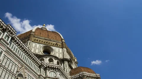 Clouds behind the Dome in Florence Stock Footage 57803035