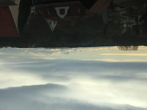 Clouds behind the horizon Foto stock