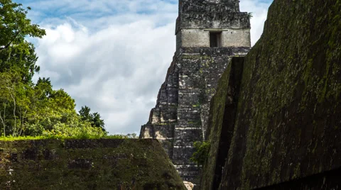 Clouds Behind Mayan Temple Time Lapse 02 Stock Footage 50083017