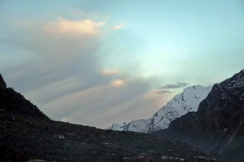 Clouds behind Mountains Stock Photos