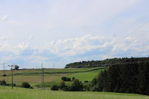 Clouds behind a valley Stock Photos