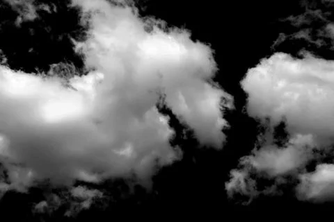 Clouds, black and white Stock Photos