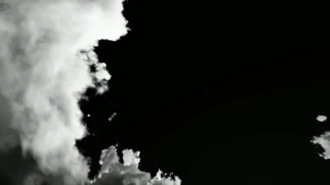 Clouds in black and white. Three-dimensional fog. Stockbeeldmateriaal 131606716