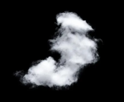 Clouds on black background Stock Photos