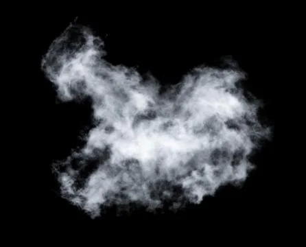 Clouds on black background Stock-Fotos