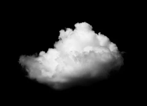 Clouds on black background Stock Photos