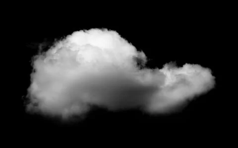 Clouds on black background Stock-Fotos