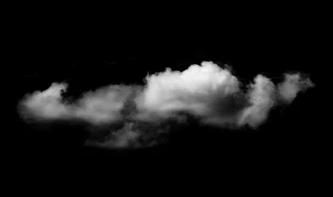 Clouds on black background 스톡 사진