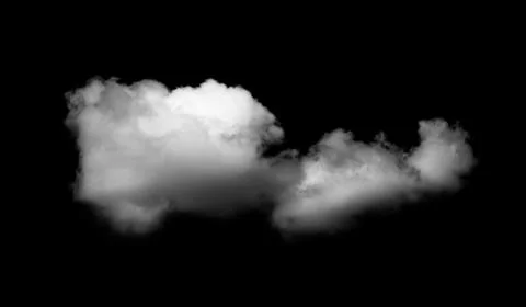 Clouds on black background Stock-Fotos
