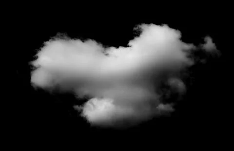 Clouds on black background Stock Photos