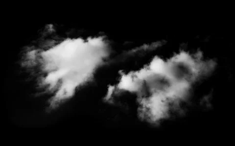 Clouds on black background Fotos Stock