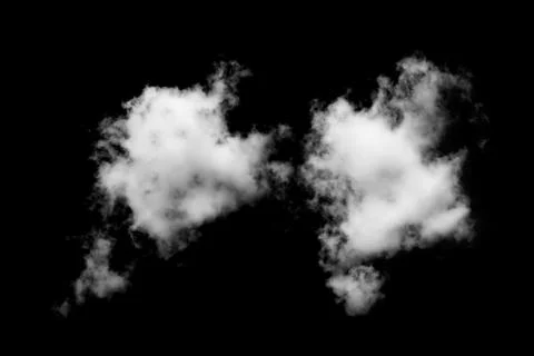 Clouds on black background Stock Photos