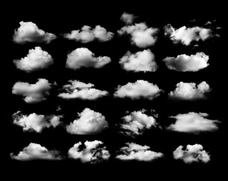 Clouds on black background Photos