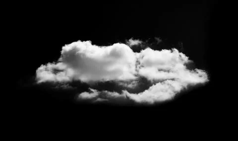 Clouds on black background Stock Photos