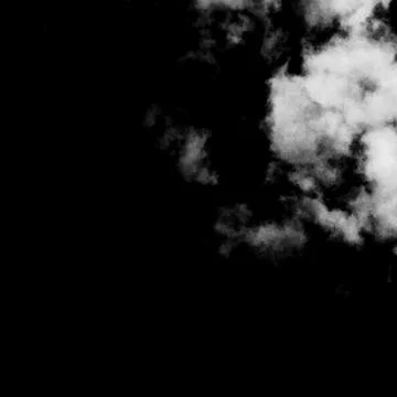 Clouds on black background Stock Photos