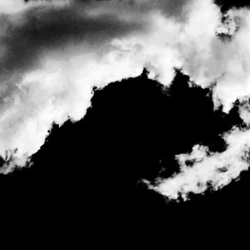 Clouds on black background Stock-Fotos