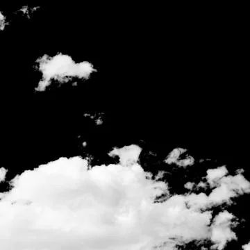 Clouds on black background Stock Photos