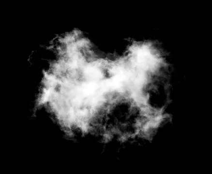 Clouds on black background Stock-Fotos