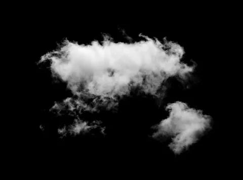 Clouds on black background Stock Photos