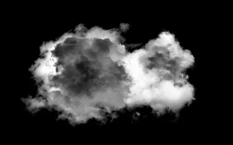 Clouds on black background Stock Photos