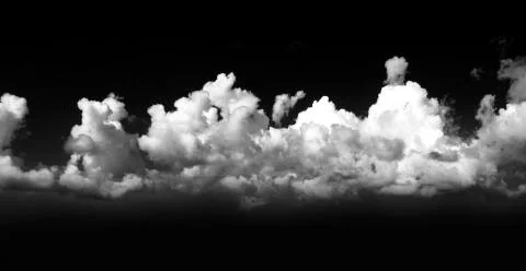 Clouds on black sky Stock Photos
