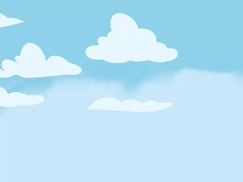 Clouds on blue background. Vector illustration. Stock Footage 267106216